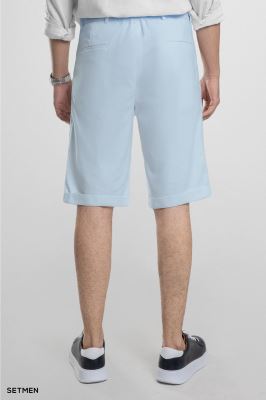 شلوارک لینن پیل دار کمر کش