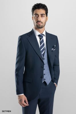 کت و شلوار مردانه سه تکه یقه انگلیسی ژیله دورو