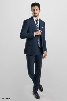 کت و شلوار مردانه سه تکه یقه انگلیسی ژیله دورو