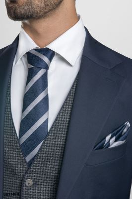 کت و شلوار مردانه سه تکه یقه انگلیسی ژیله دورو