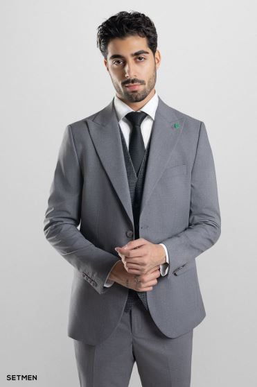 کت و شلوار مردانه سه تکه یقه انگلیسی ژیله دورو