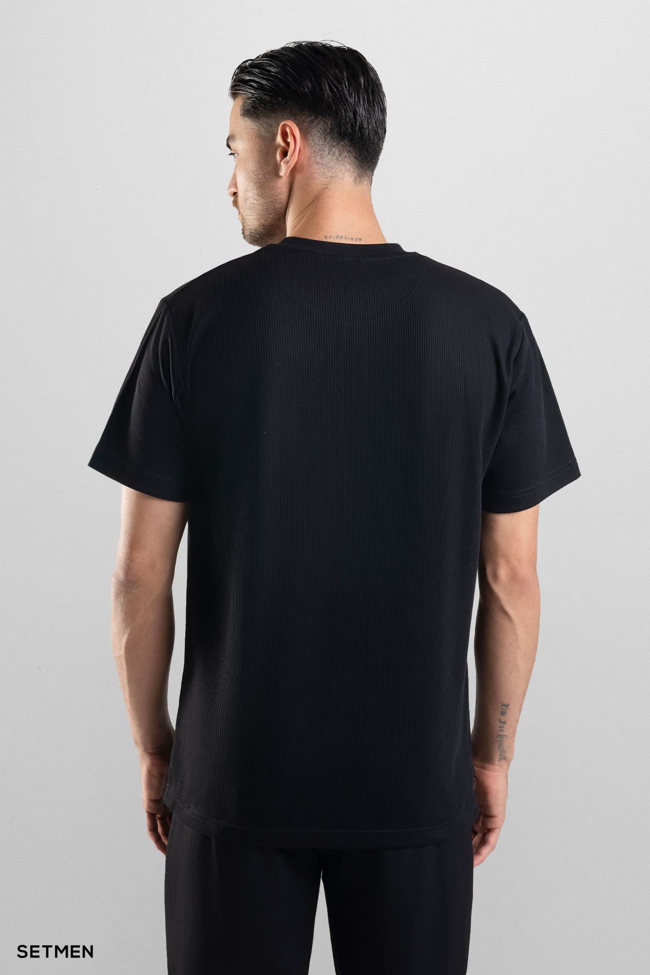 تیشرت مردانه ژاکارد یقه گرد