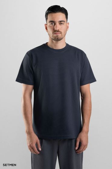 تیشرت مردانه ژاکارد یقه گرد