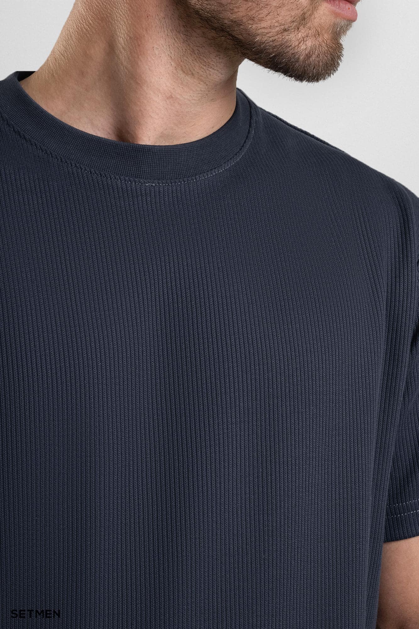 تیشرت مردانه ژاکارد یقه گرد