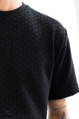 تیشرت مردانه ژاکارد یقه گرد