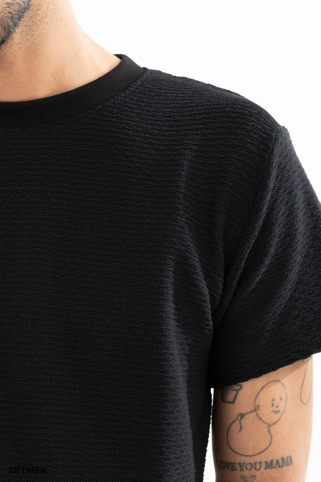 تیشرت مردانه ژاکارد یقه گرد