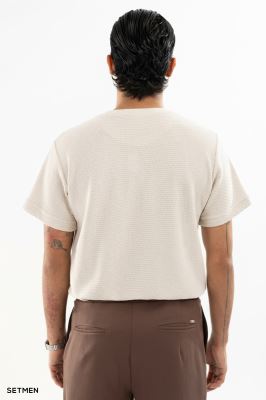 تیشرت مردانه ژاکارد یقه گرد