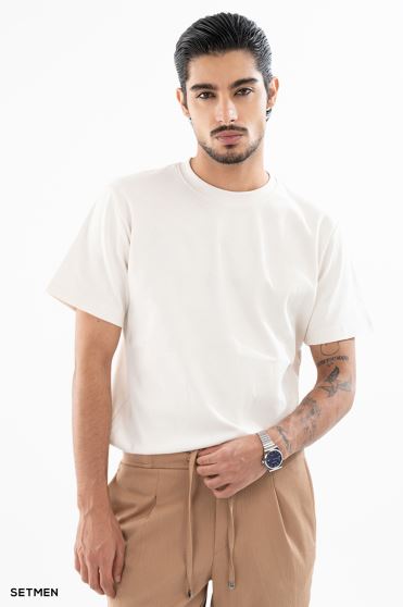 تیشرت مردانه ژاکارد یقه گرد