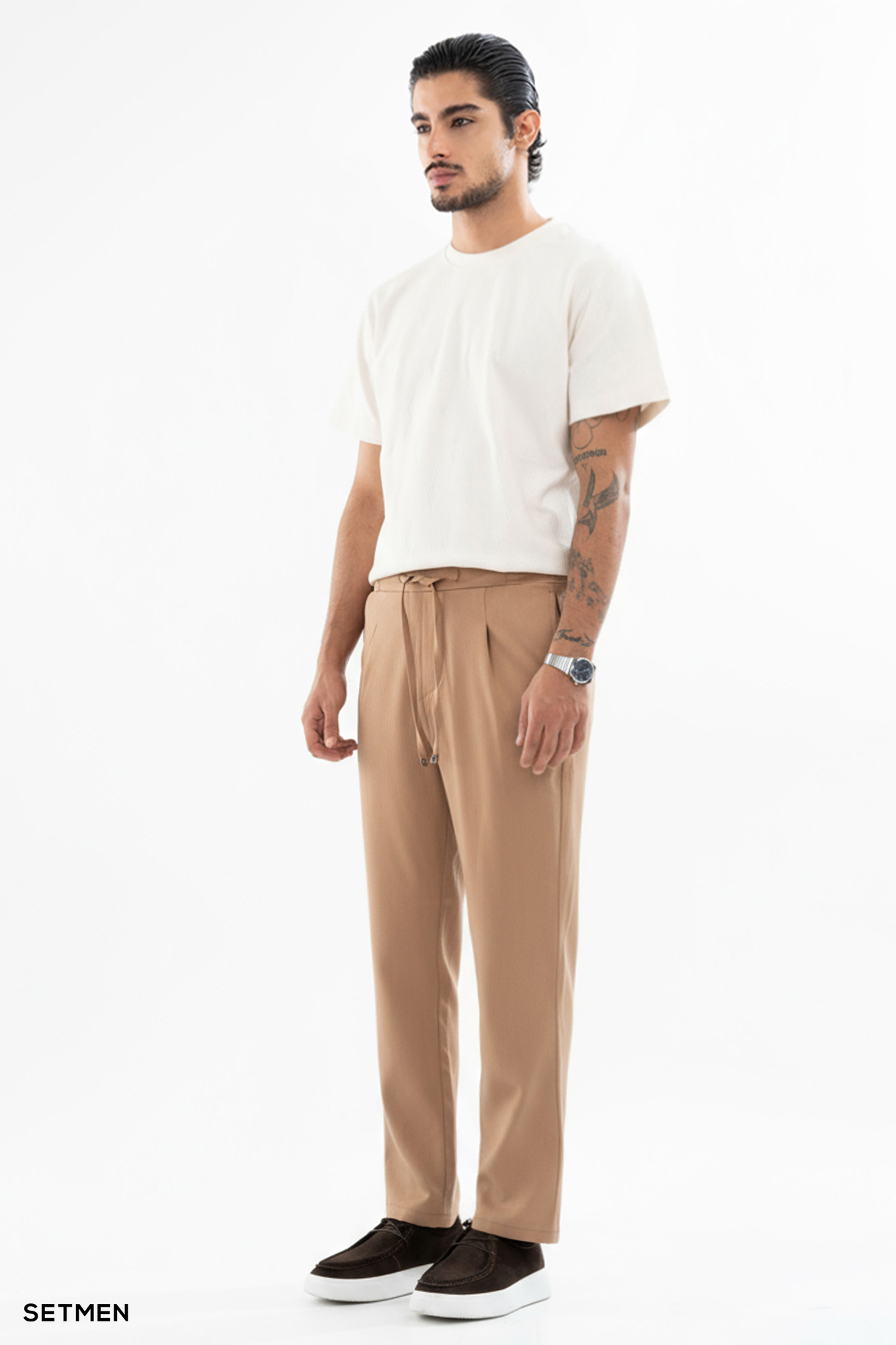 تیشرت مردانه ژاکارد یقه گرد