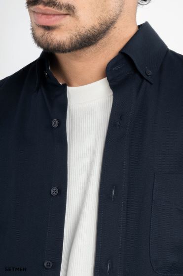 پیراهن مردانه جیب دار کج راه