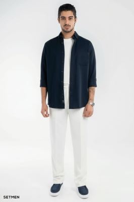 پیراهن مردانه جیب دار کج راه