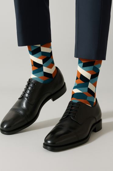 جوراب مردانه طرح دار