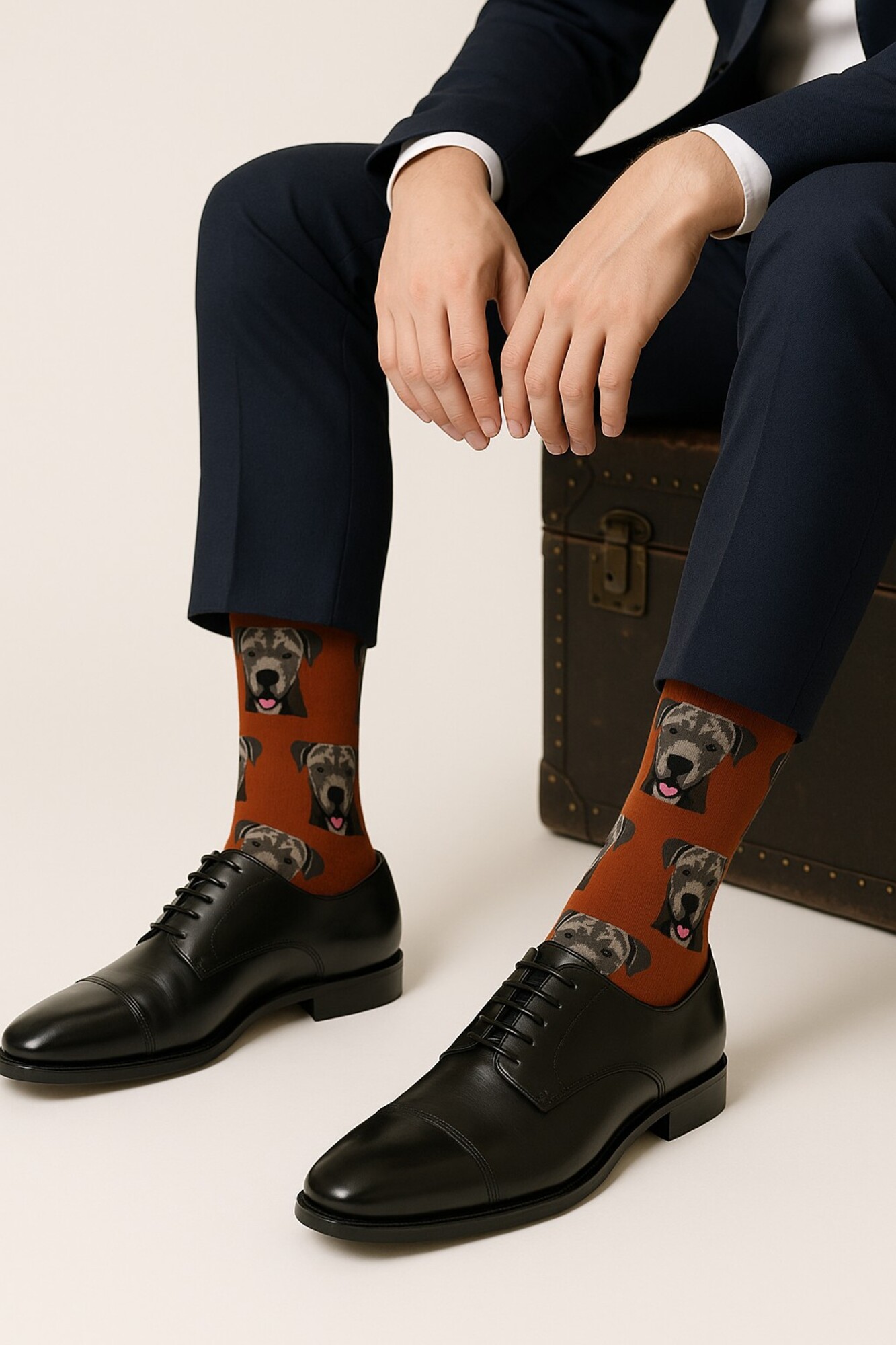 جوراب مردانه طرح دار