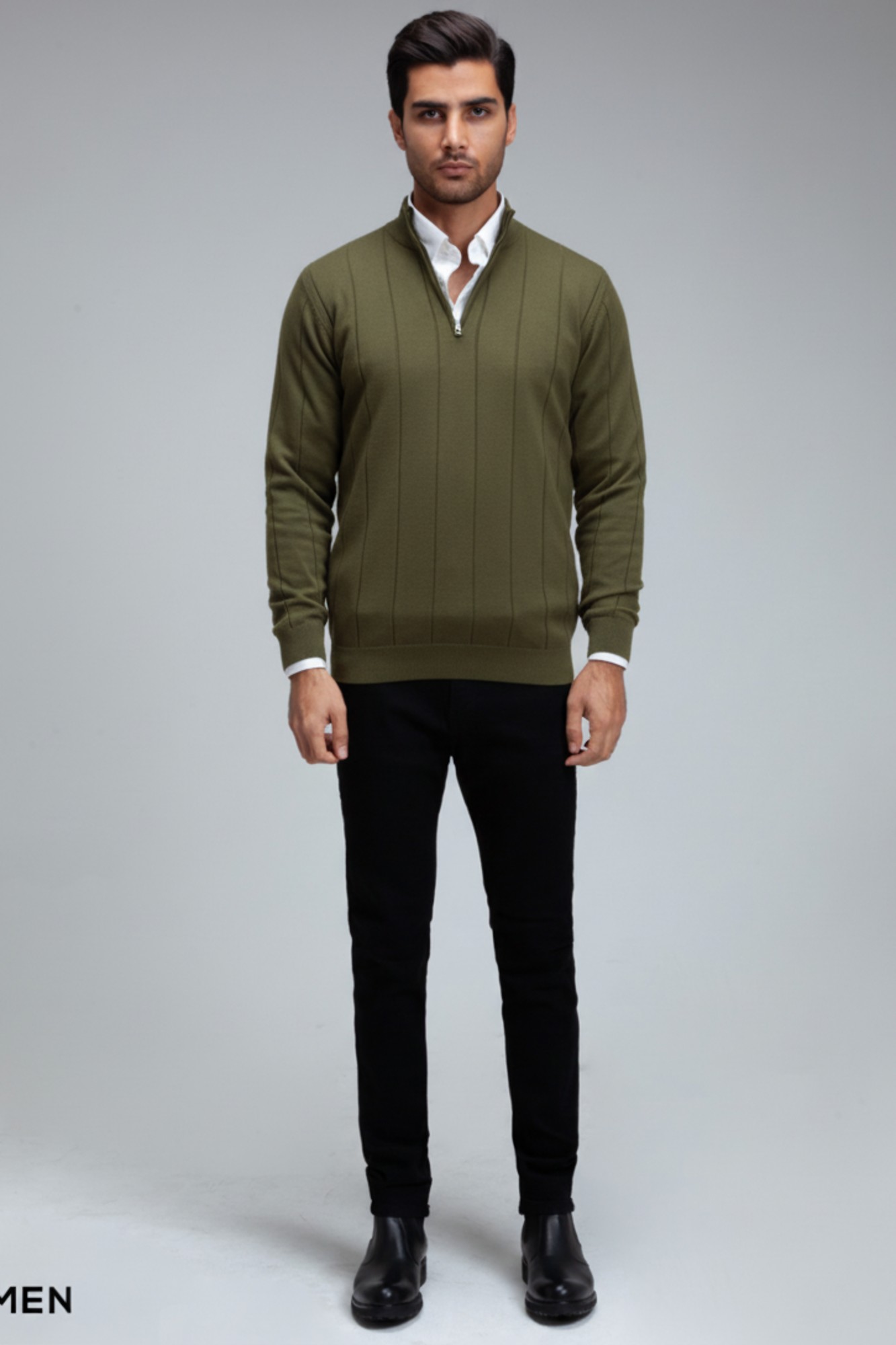 بافت مردانه نیم زیپ دیپلمات