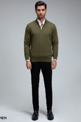 بافت مردانه نیم زیپ دیپلمات