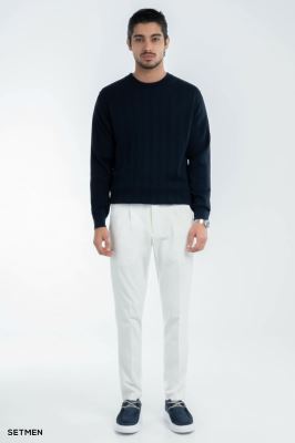 بافت مردانه یقه گرد کلاسیک