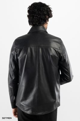 کاپشن مردانه چرم طبیعی