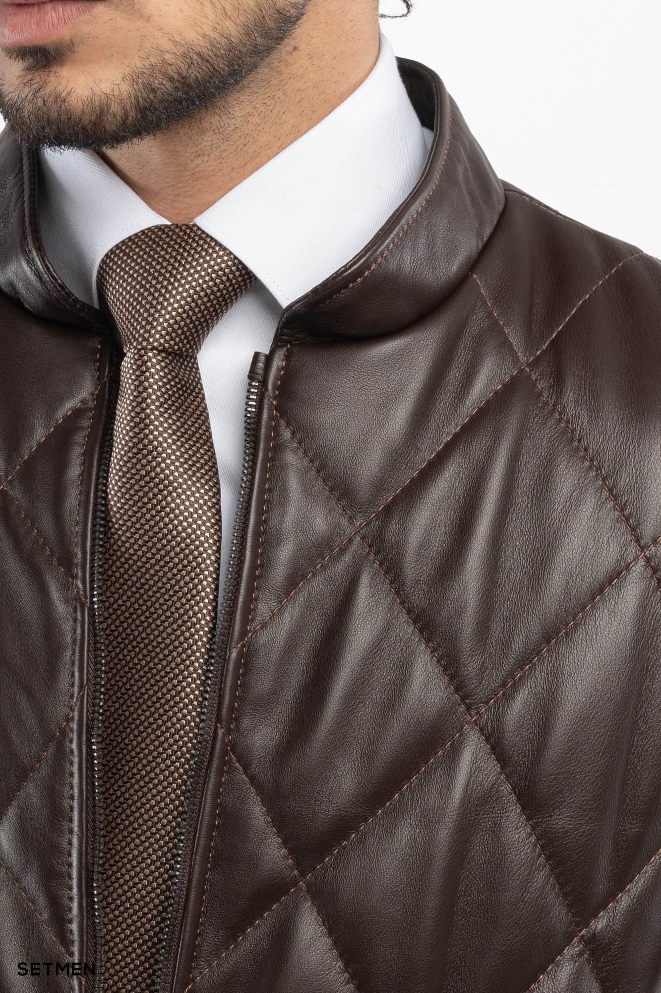 کاپشن مردانه چرم طبیعی