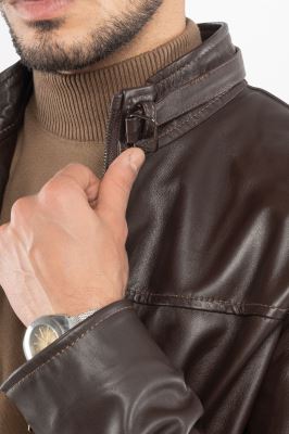 کاپشن مردانه چرم طبیعی