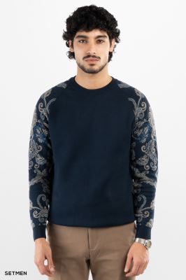 بافت مردانه آستین طرح دار