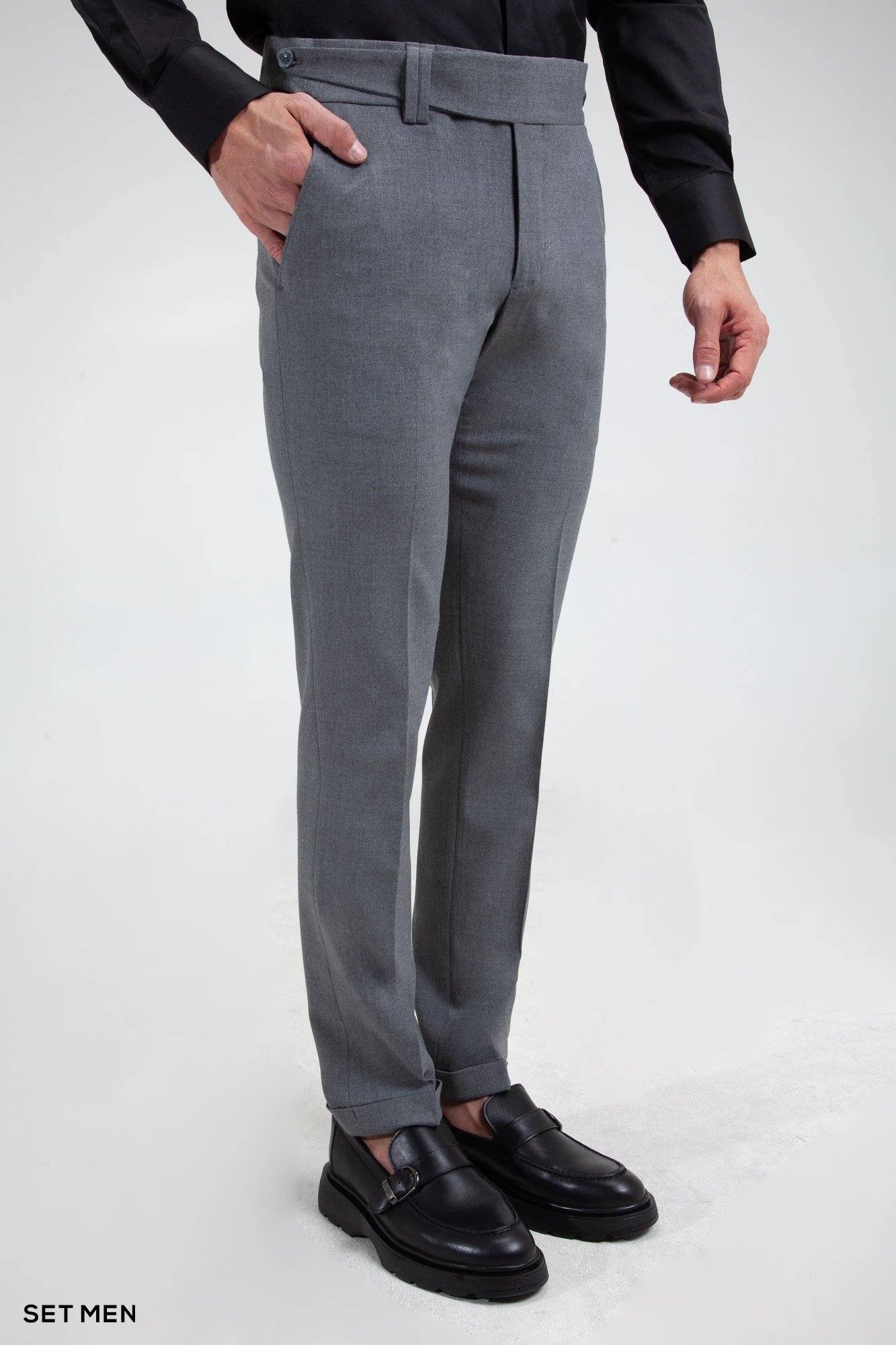 شلوار پارچه ای مردانه کمر پهن ایتالیایی